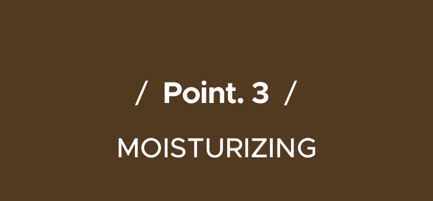 / Point. 3 / MOISTURIZING