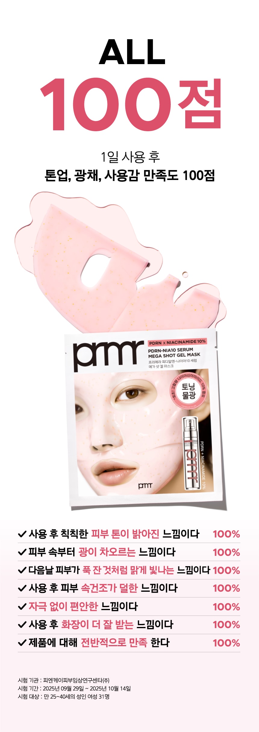 프리메라 피디알앤-나이아10 세럼 메가 샷 겔 마스크
